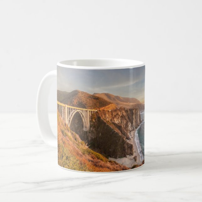 Kusten | Bixby Bridge, Big Sur California Kaffemugg (Framsida vänster)