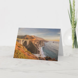 Kusten   Bixby Bridge, Big Sur California Kort