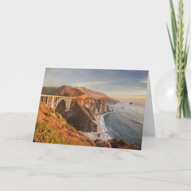 Kusten | Bixby Bridge, Big Sur California Kort (Framsida)