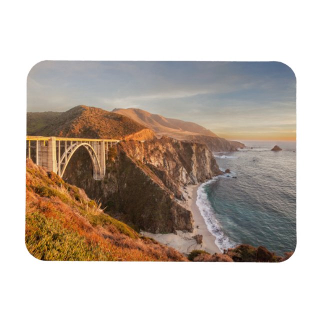 Kusten | Bixby Bridge, Big Sur California Magnet (Horisontell)