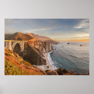 Kusten   Bixby Bridge, Big Sur California Poster