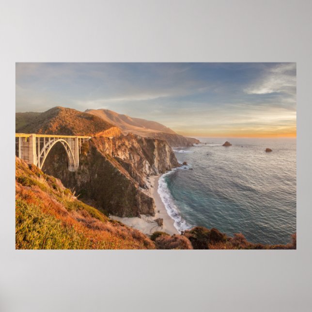 Kusten | Bixby Bridge, Big Sur California Poster (Framsidan)