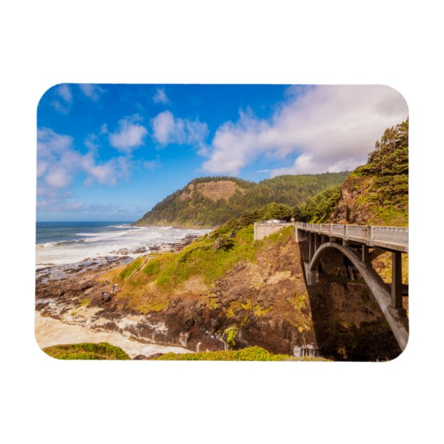 Kusten | Cooks Chasm, Yachats, Oregon Magnet (Horisontell)