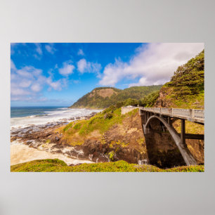 Kusten Cooks Chasm, Yachats, Oregon Poster