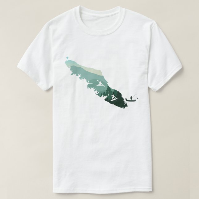 Kusten design för Vancouver Island Väster T Shirt (Design framsida)