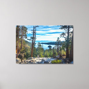 Kusten   Emerald Bay, Sjö Tahoe, Kalifornien Canvastryck