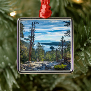 Kusten   Emerald Bay, Sjö Tahoe, Kalifornien Julgransprydnad Metall