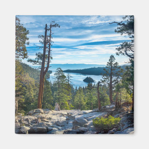Kusten Emerald Bay, Sjö Tahoe, Kalifornien Magnet