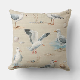 Kusten Fiskmås Dekorativ kudde