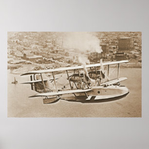 Kusten för flyg för marinSeaplane PN9 Poster