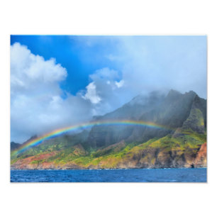 Kusten för Na Pali - Kauai, Hawaii Fototryck