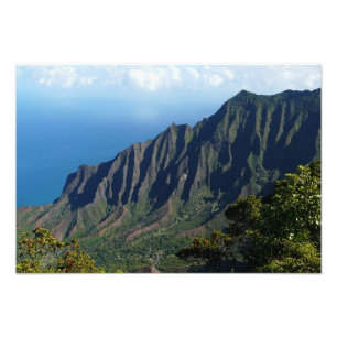 Kusten för Na Pali på Kauai Fototryck