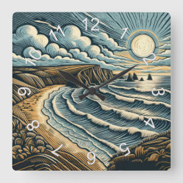 Kusten Fyrkantig Klocka