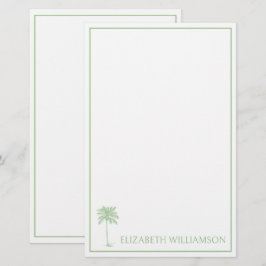 Kusten Grönt Palmetto Handflatan Träd Personligen Brevpapper