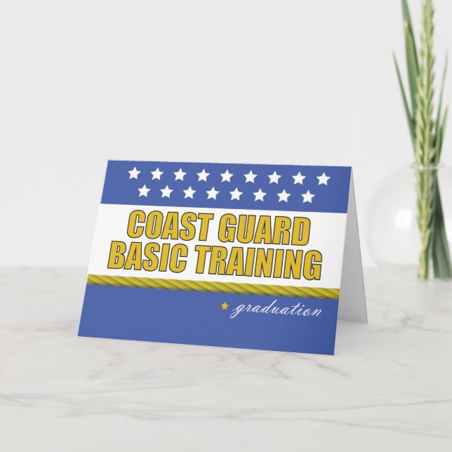 Kusten Guard Basic Training Studenten Gratulerar Kort (Framsida)