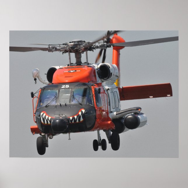 Kusten Guard HH-60 Jayhawk Helicopter Poster (Framsidan)