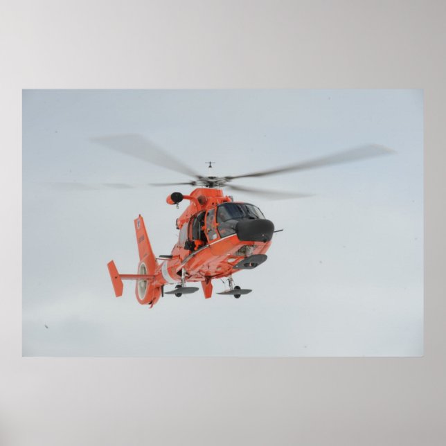 Kusten Guard HH-65-delfinhelikopter Poster (Framsidan)