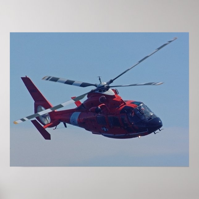 Kusten Guard HH-65B-delfinhelikopter Poster (Framsidan)