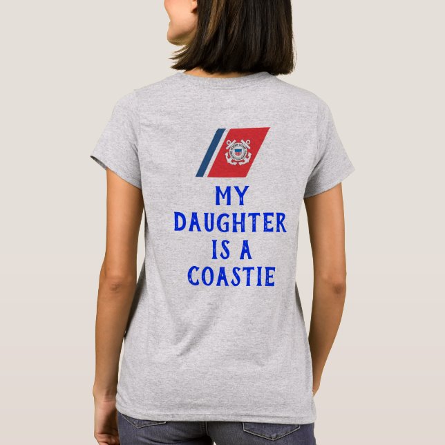 Kusten Guard MAMMA Min dotter är en koastie T Shirt (Baksida)