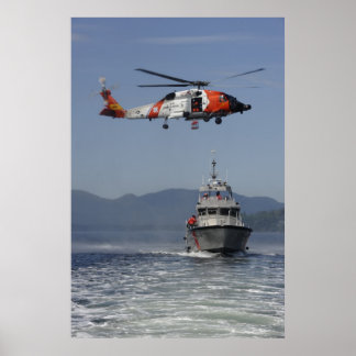 Kusten Guard MH-60 Jayhawk Helicopter Poster