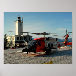 Kusten Guard MH-60 Jayhawk Helicopter Poster
