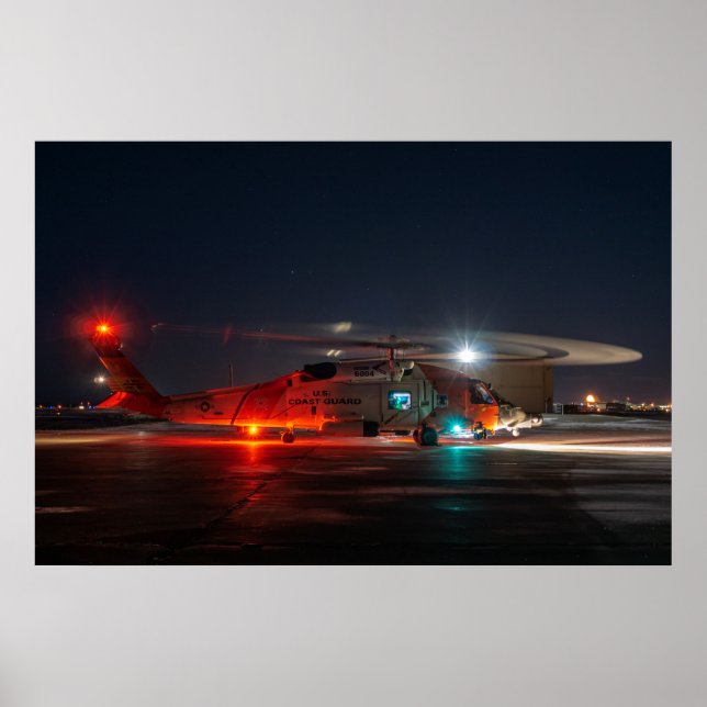 Kusten Guard MH-60 Jayhawk Helicopter Poster (Framsidan)