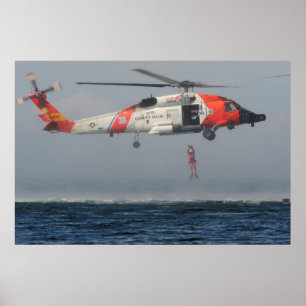 Kusten Guard MH-60 Jayhawk Helicopter Poster