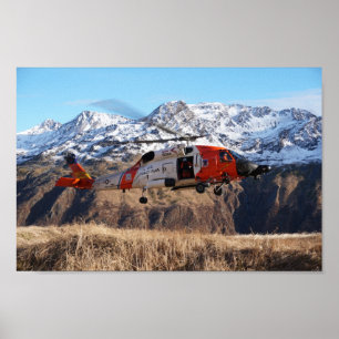 Kusten Guard MH-60 Jayhawk Helicopter Poster