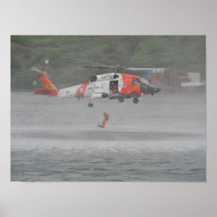 Kusten Guard MH-60 Jayhawk Helicopter Poster