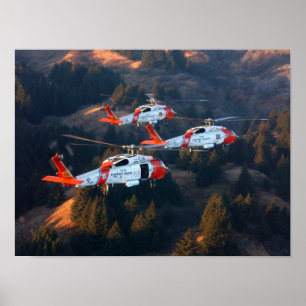 Kusten Guard MH-60 Jayhawk Helicopters Poster