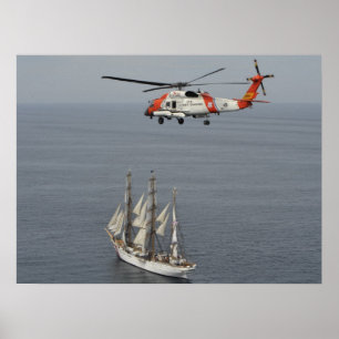 Kusten Guard MH-60T Jayhawk & Cutter Eagle Poster