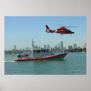 Kusten Guard MH-65 Dolphin Helicopter Poster