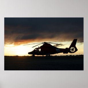 Kusten Guard MH-65 Dolphin Helicopter Poster
