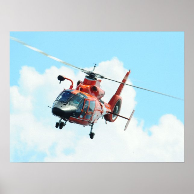 Kusten Guard MH-65C-delfinhelikopter Poster (Framsidan)