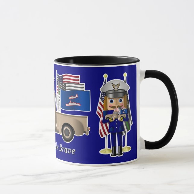 Kusten Guard Nutcracker med liten militär Lastbil Mugg (Höger)