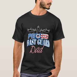 Kusten Guard Pappa Shirt USA flagga Militär T-Shir T