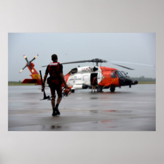 Kusten Guard Rädding Swimmer & MH-60 Jayhawk Poster