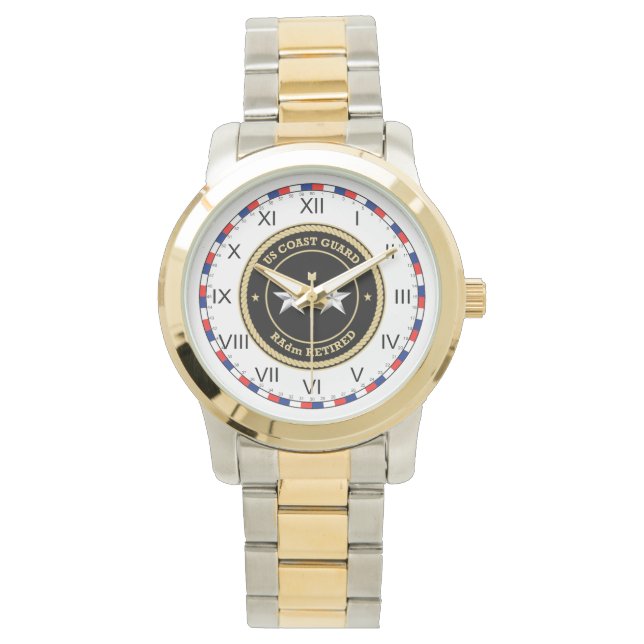 Kusten Guard RAdm Retrött Black Shield Armbandsur (Framsida)