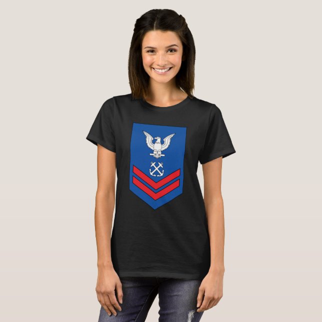 Kusten Guard Rank E-5 andra klass Petty Officer Tee (Hel framsida)