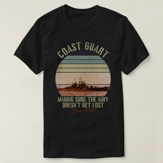 Kusten Guard skapar att flottan inte får borttappa T Shirt (Design framsida)
