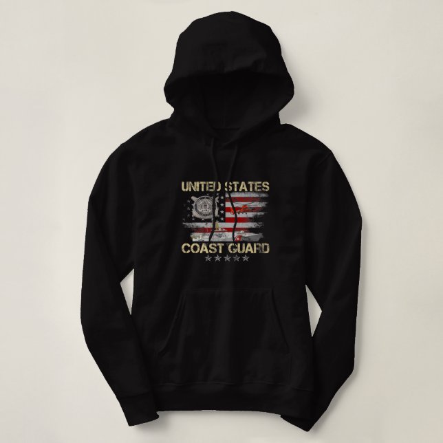 Kusten Guard Veteran Flagga Patriotic Th T Shirt (Design framsida)