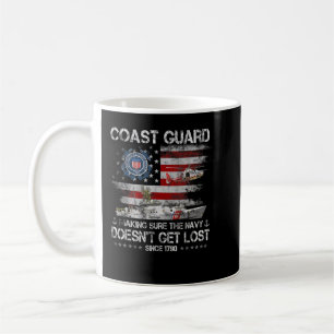 Kusten Guard Veteran Tshirt USCG American Flagga V Kaffemugg
