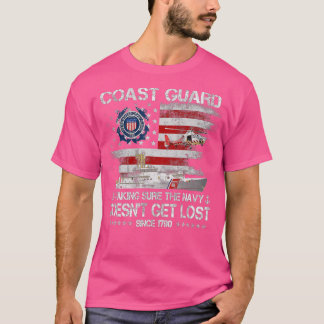 Kusten Guard Veteran USCG American Flagga Veterans T Shirt