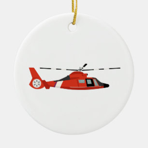 Kusten Guardhelikopter Julgransprydnad Keramik