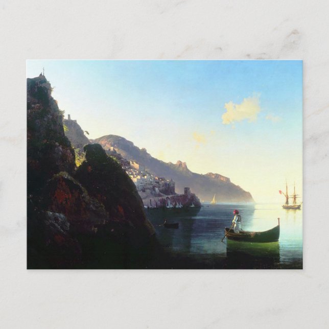Kusten i Amalfi av Ivan Aivazovsky Vykort (Framsida)