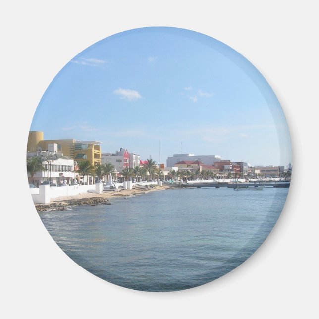 Kusten i Cozumel Mexiko Magnet (Framsidan)