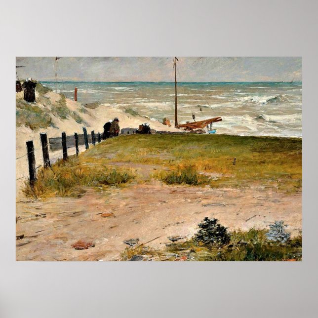 Kusten i Holland, William Merritt Chase art Poster (Framsidan)