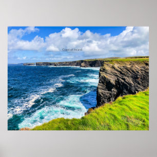 Kusten i Irland, fotografi, Poster
