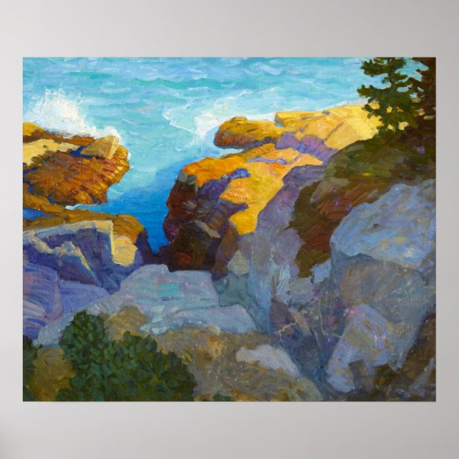 Kusten i Maine av Newell Convers Wyeth Poster (Framsidan)