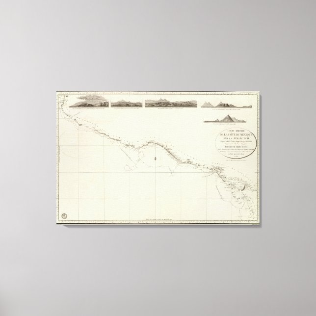 Kusten i Mexiko Canvastryck (Framsida)